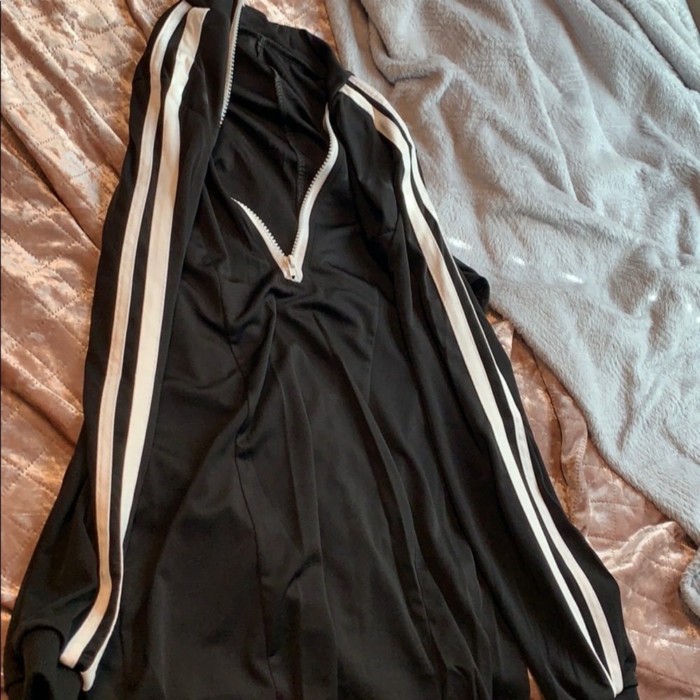 Black Striped Mini Dress